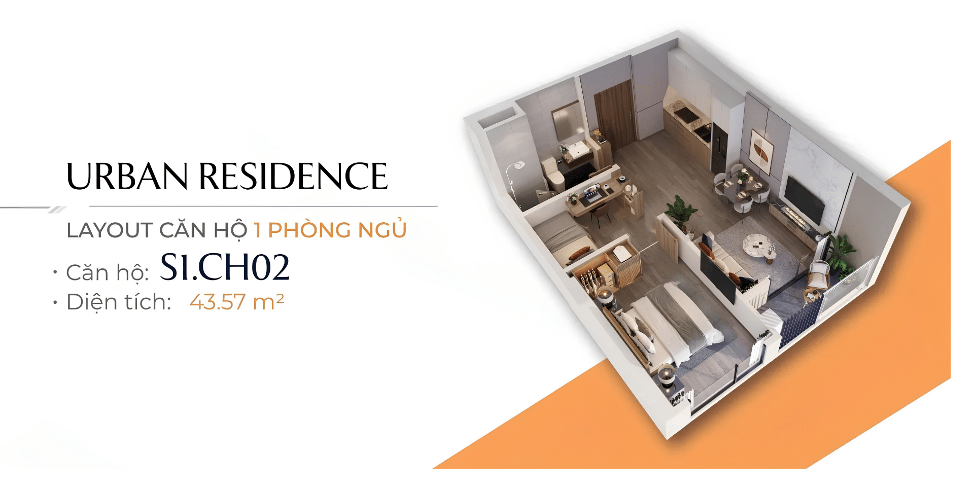 CĂN HỘ 1 PHÒNG NGỦ