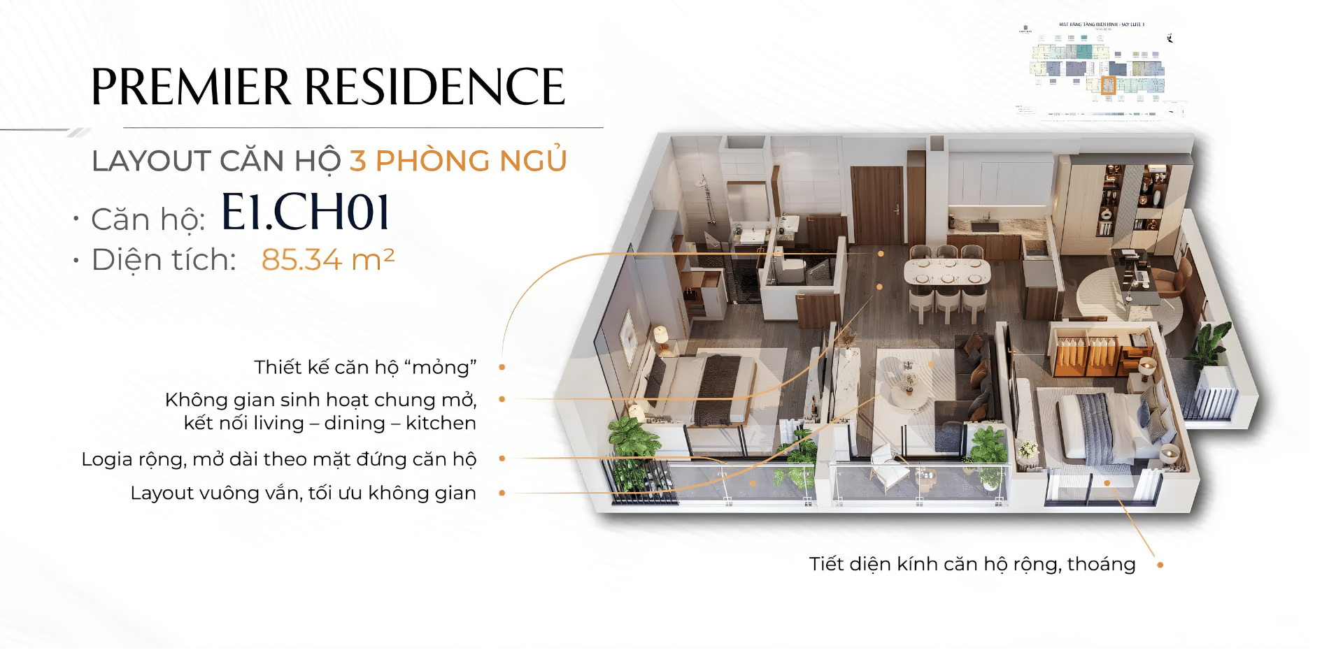 CĂN HỘ 3 PHÒNG NGỦ
